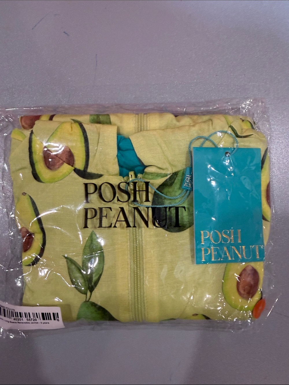 Posh Peanut Bamboo Toddlers Franco Avocado Long Sleeve Reversible Jacket 3T NWT
